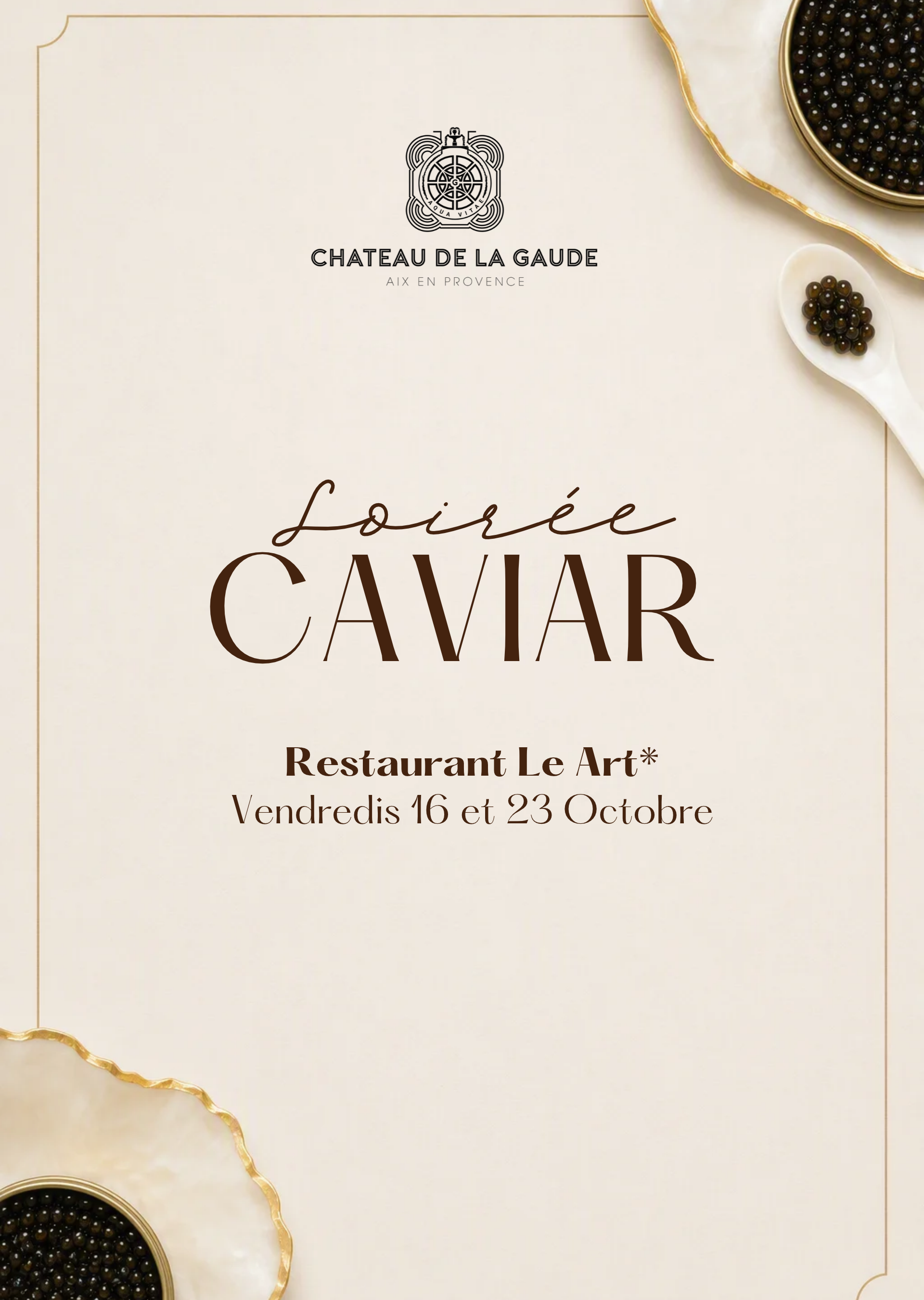 Soir�e Caviar au Ch�teau de la Gaude