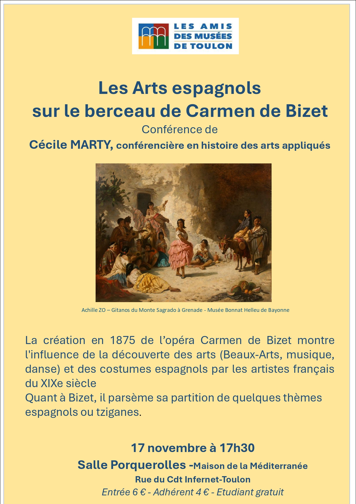 Conf�rence - Les Arts espagnols sur le berceau de Carmen de Bizet