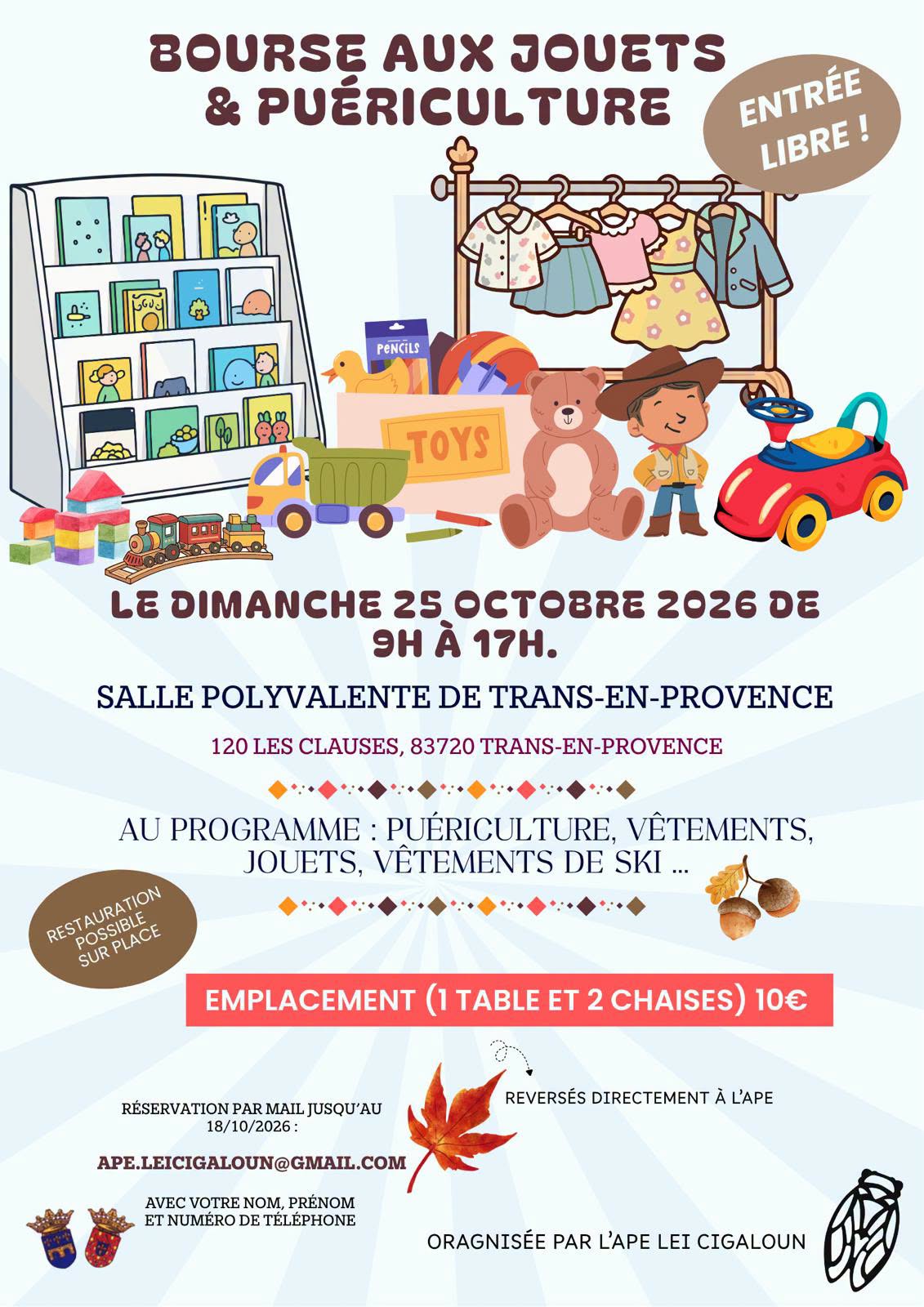 Bourse aux jouets et puericulture