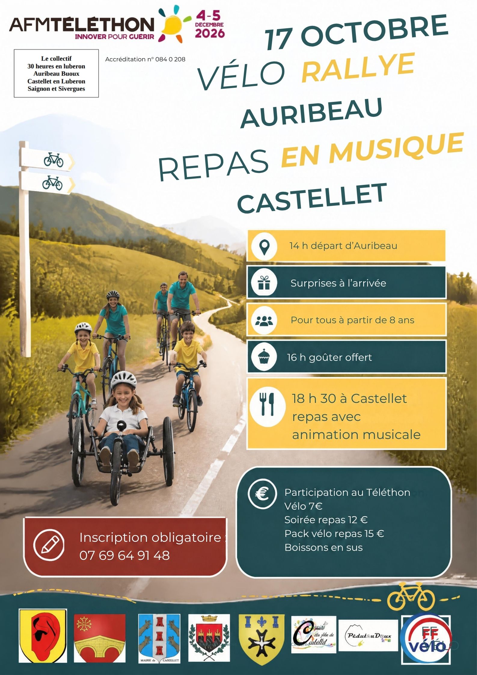 Rallye v�lo au profit du T�l�thon 30 heures en Luberon