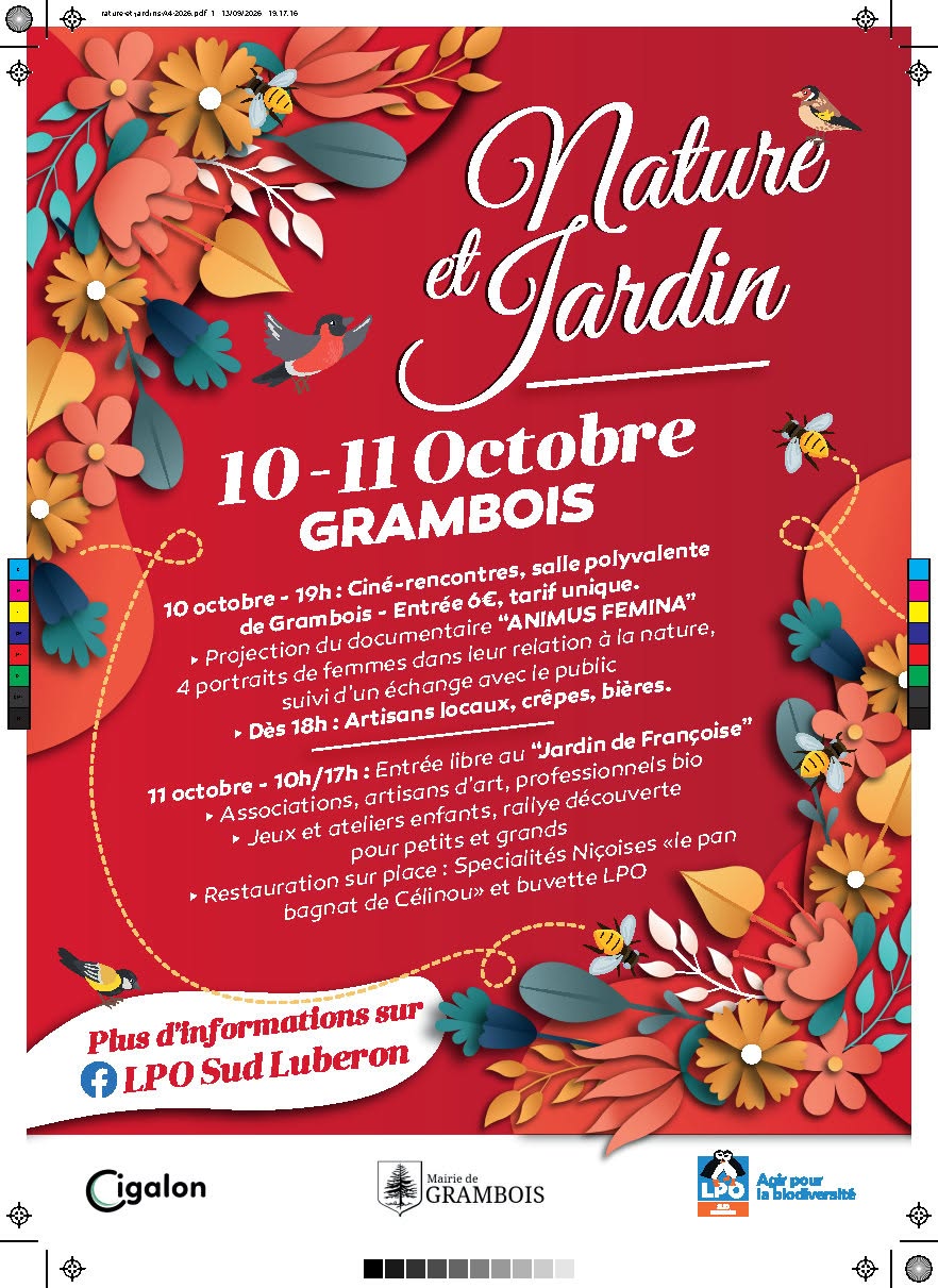 Le groupe local LPO du Sud-Luberon organise � nouveau un super week-end Nature et Jardin � Grambois
