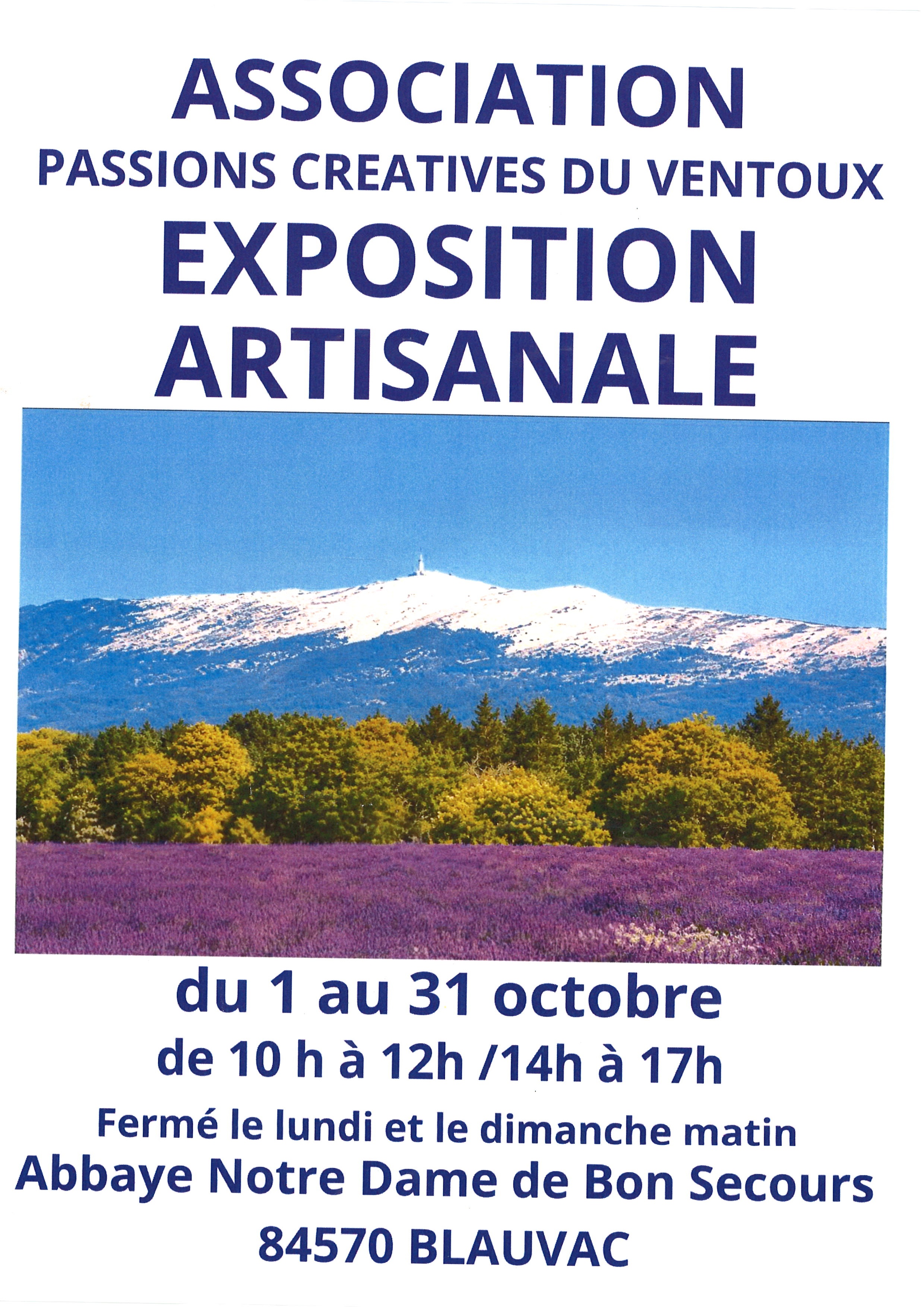 Exposition artisanale � l'Abbaye Notre Dame de Bon Secours