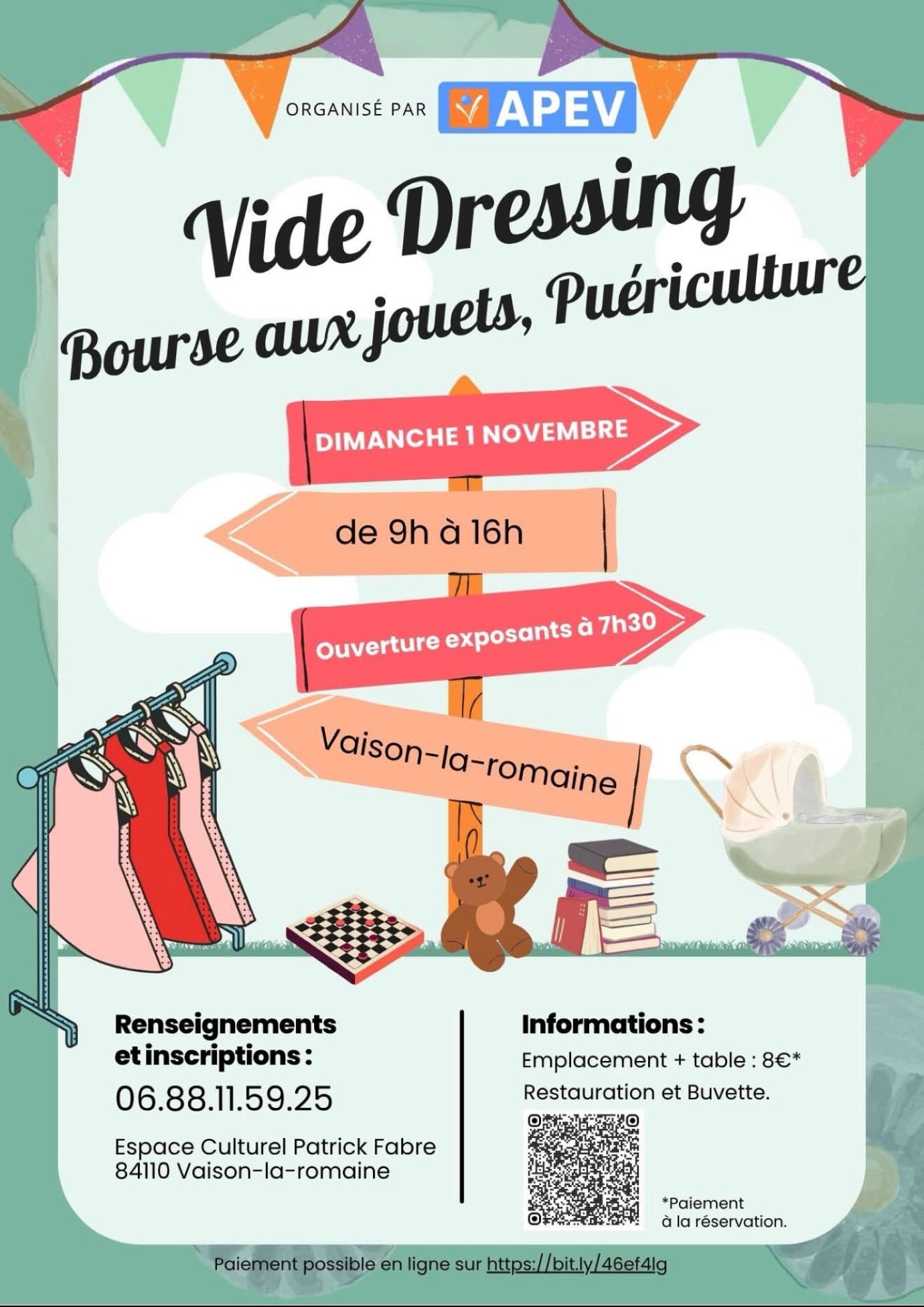 Vide dressing, bourse aux jouets et pu�riculture