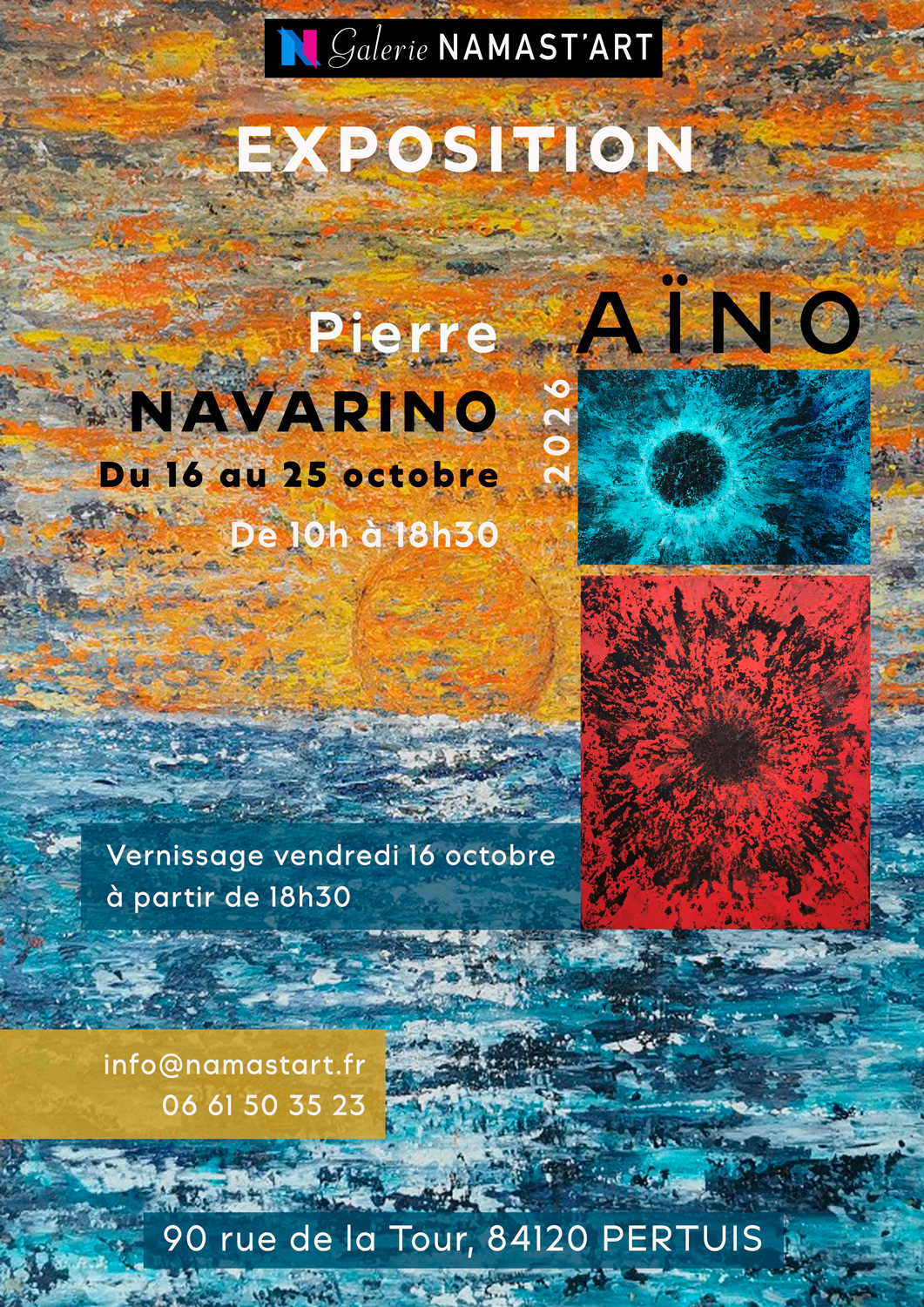 Exposition Pierre Navarino galerie Namast'art