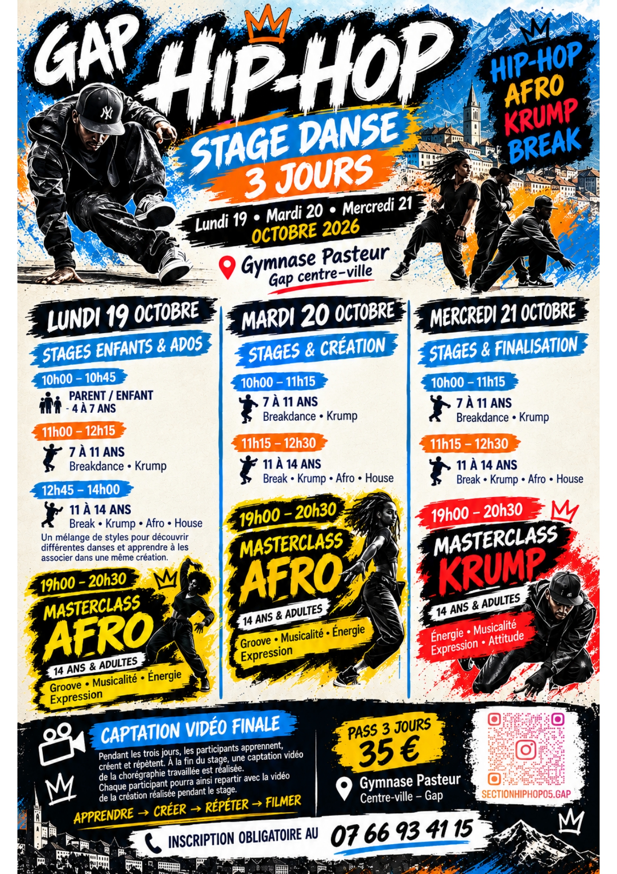 Stage de danses urbaines :  Hip Hop, Afro, Krump, Break