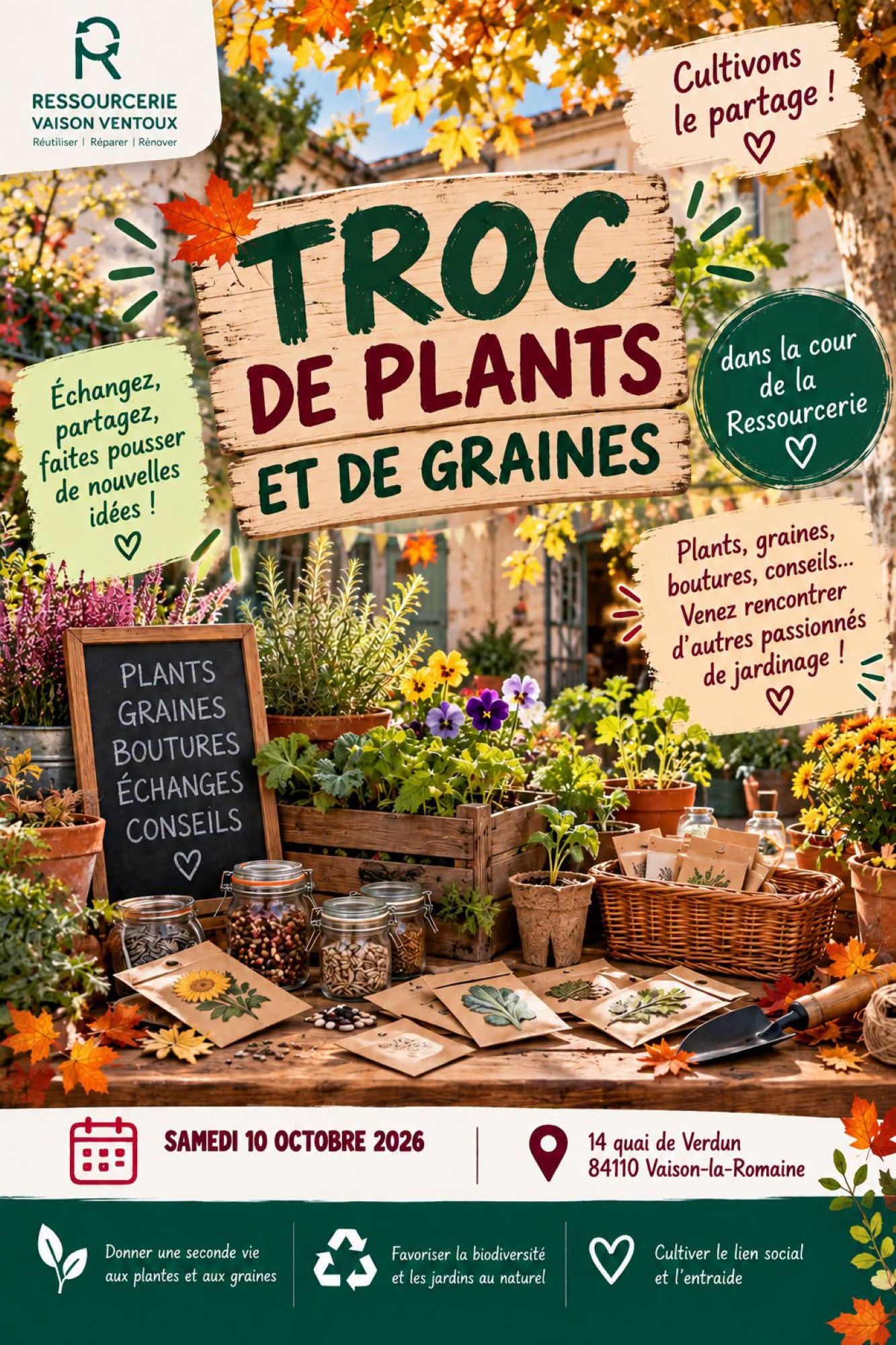 Troc de plants et graines & Jardin des partages