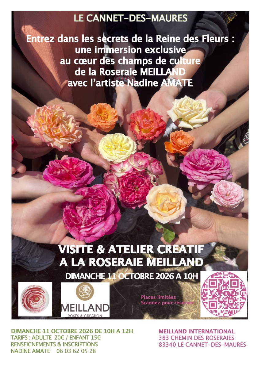 Visite & atelier cr�atif � la Roseraie Meilland