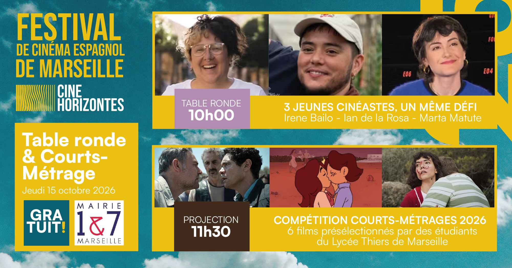 Table ronde - 3 jeunes cin�astes, un m�me d�fi + 6 courts-m�trages