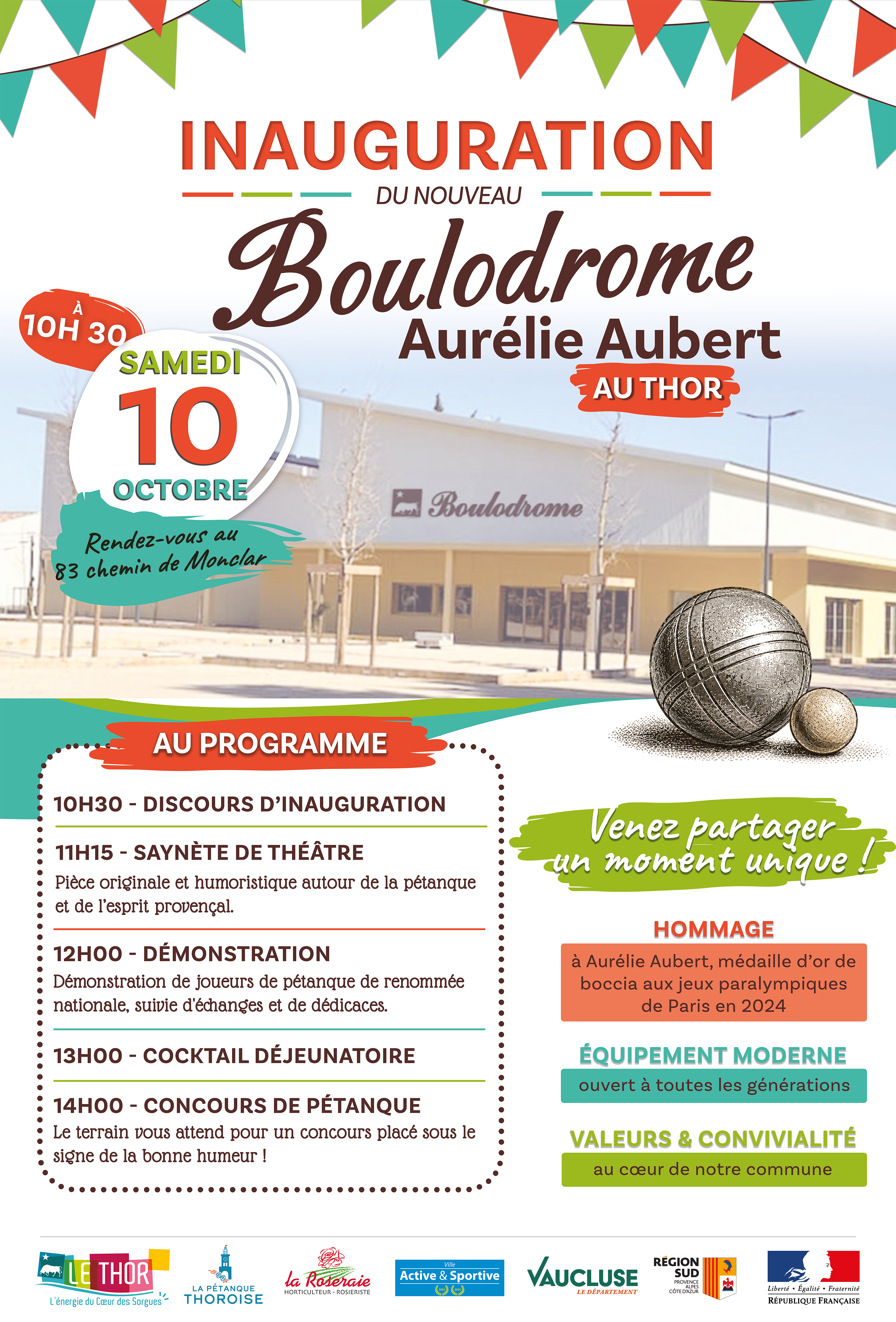 Inauguration du nouveau Boulodrome Aur�lie Aubert
