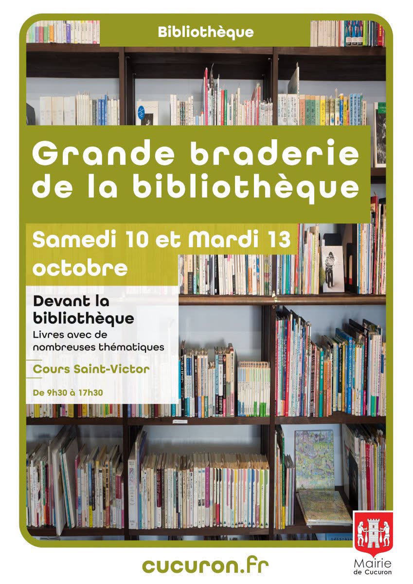 Grande Braderie de La Biblioth�que � Cucuron