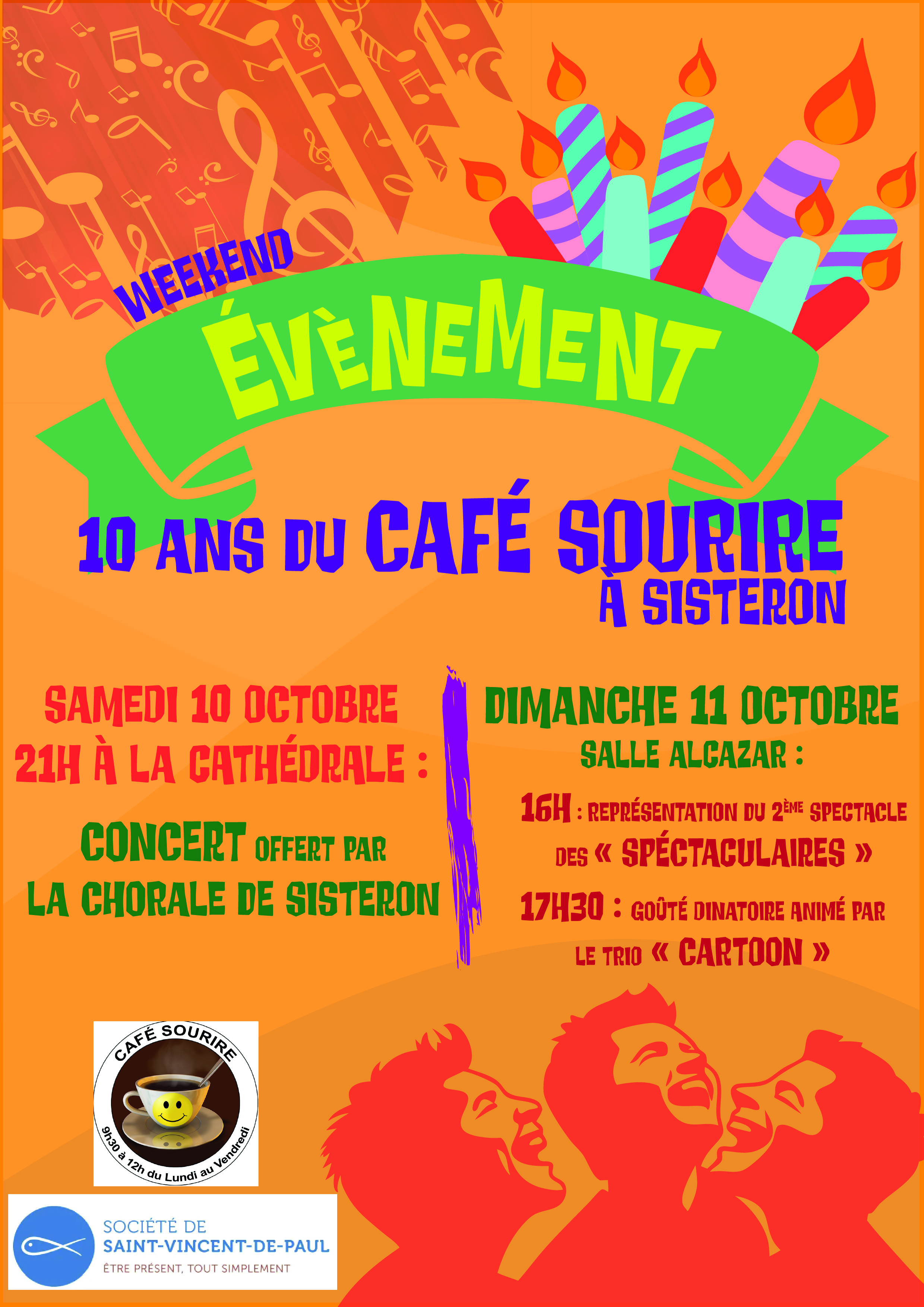 10 ans du Caf� Sourire : spectacle et go�ter-d�natoire