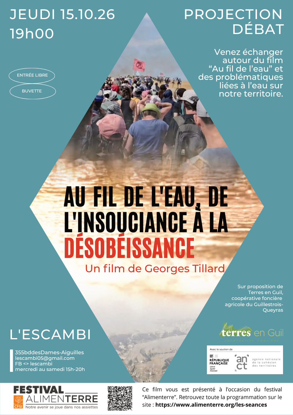 Projection-D�bat - Au fil de l'eau, de l'insouciance � la d�sob�issance