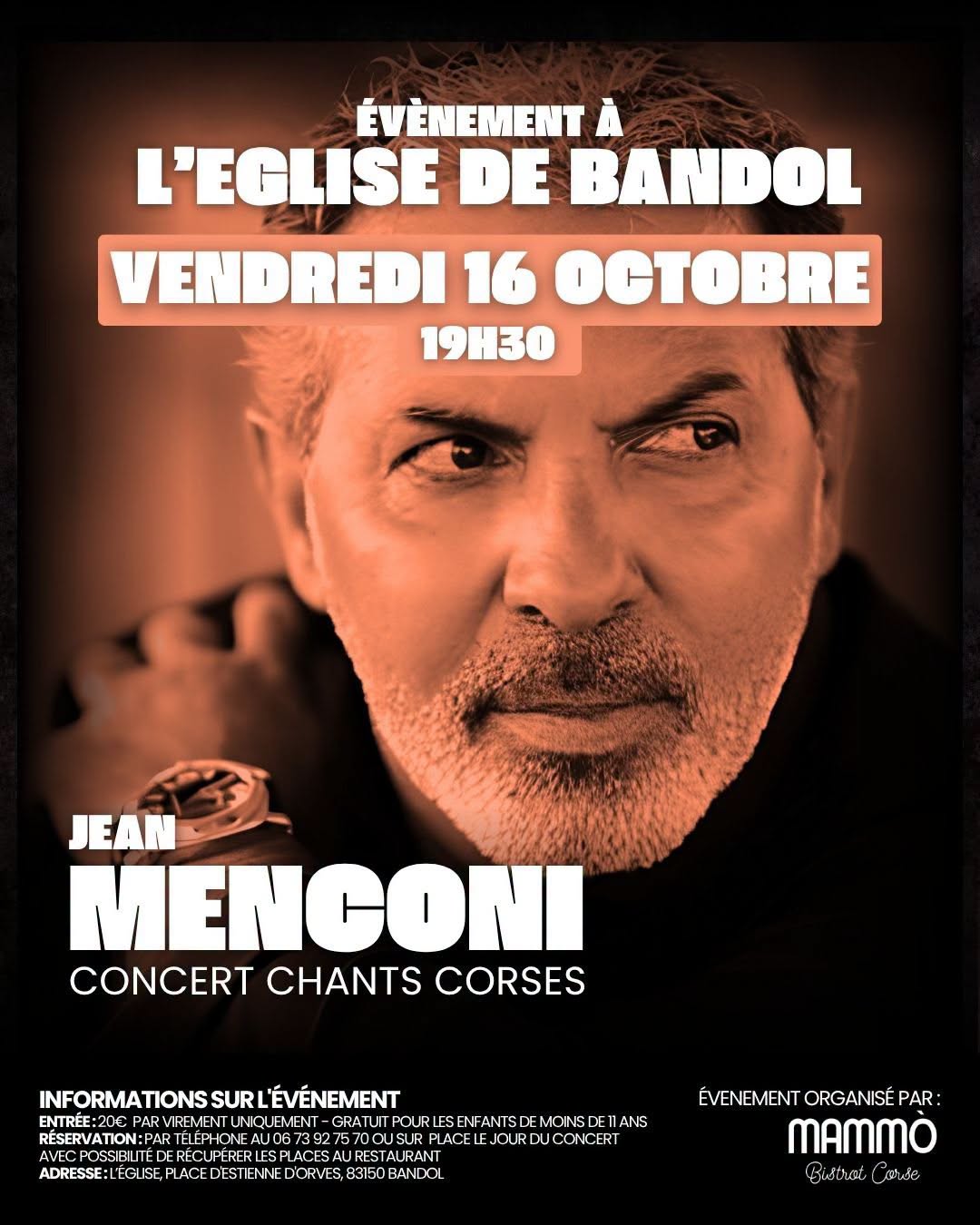 Jean Menconi - Concert de chants corses