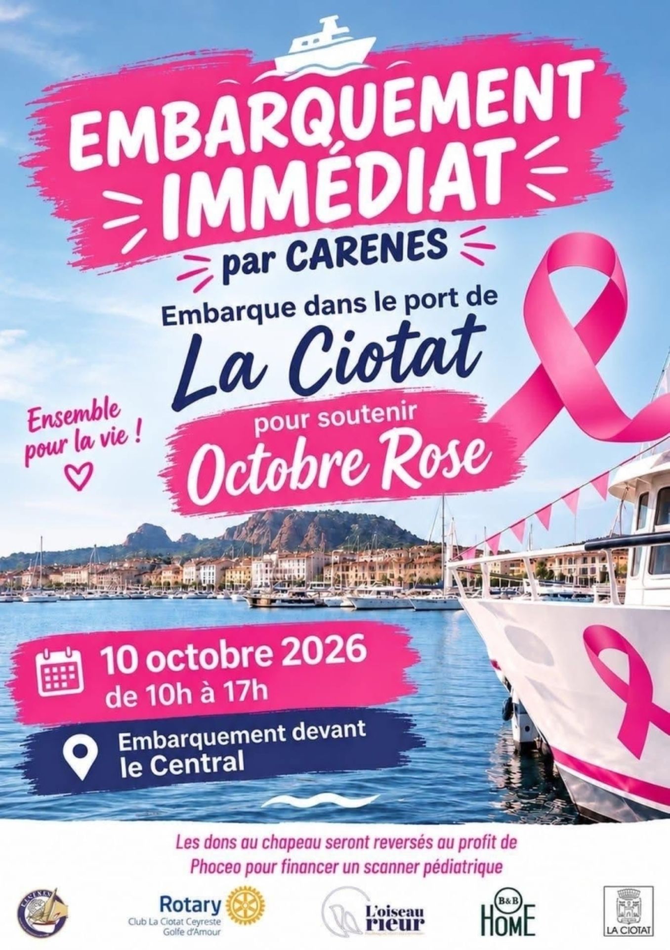 Embarquement imm�diat dans le Port Vieux de La Ciotat avec l'association Car�nes