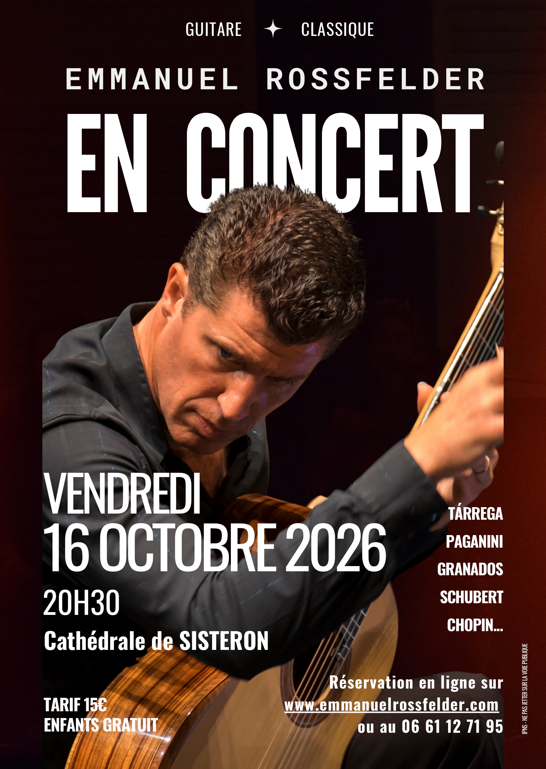 Concert de guitare classique avec Emmanuel Rossfelder