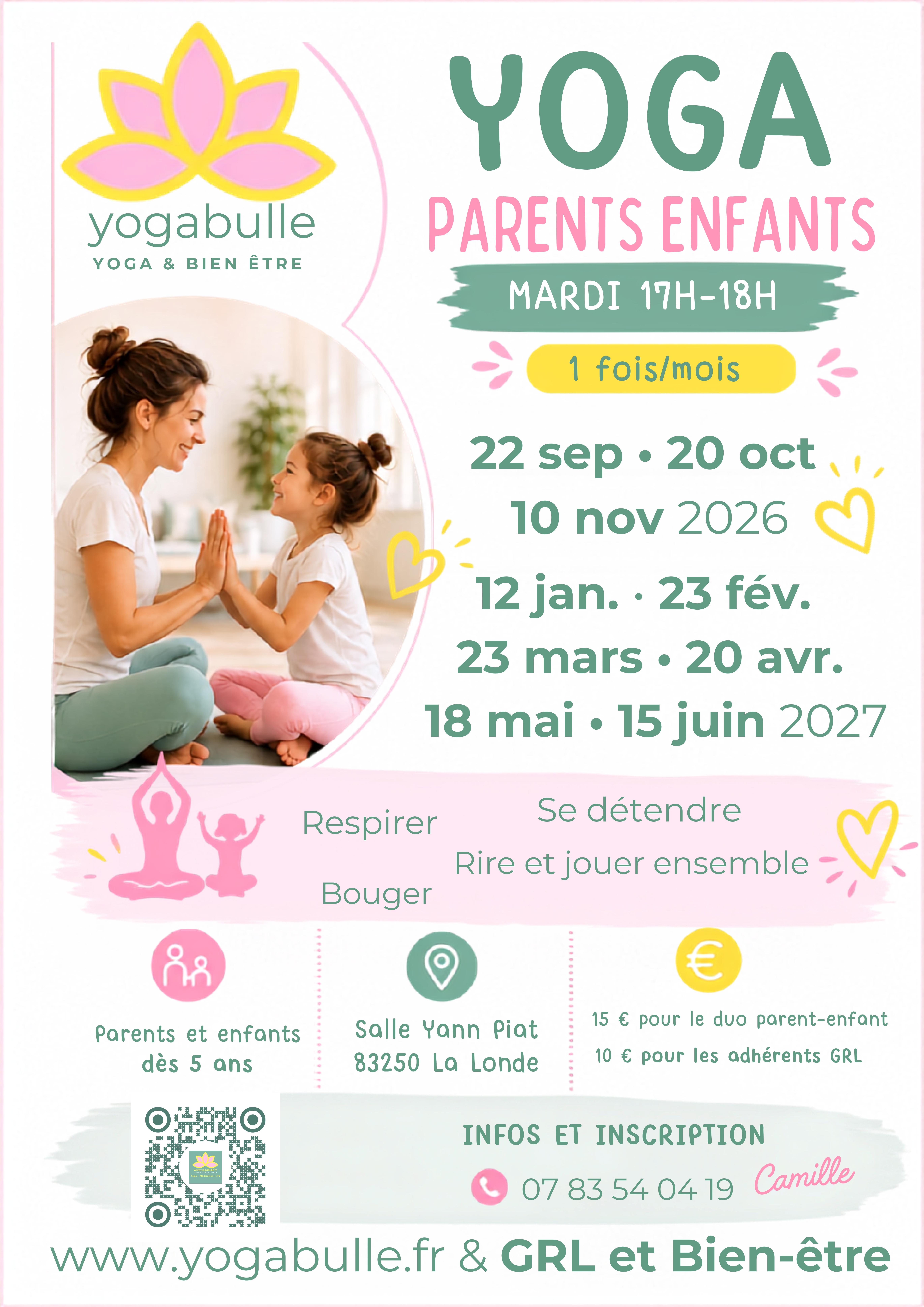 S�ance de Yoga Parent/Enfant avec Yoga Bulle et GRL & Bien-�tre
