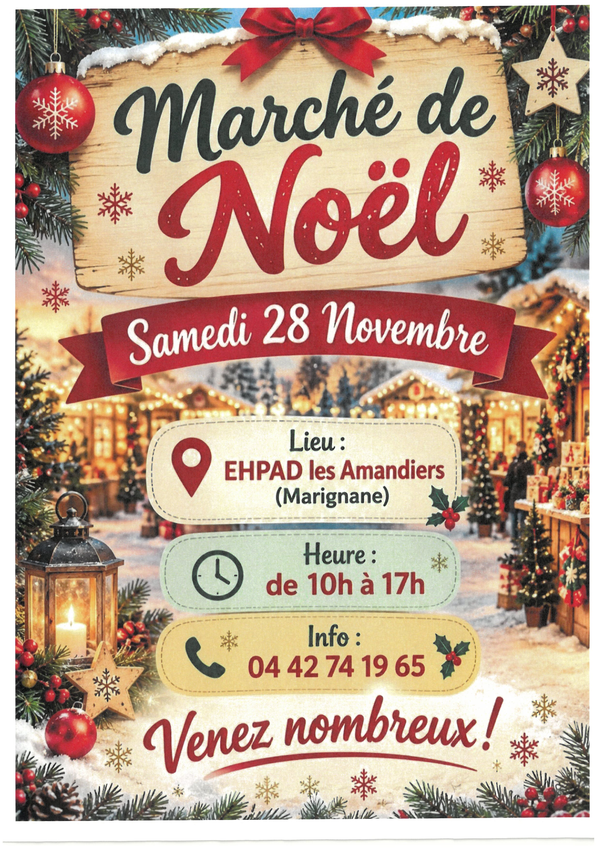March� de No�l � la maison de retraite Les Amandiers