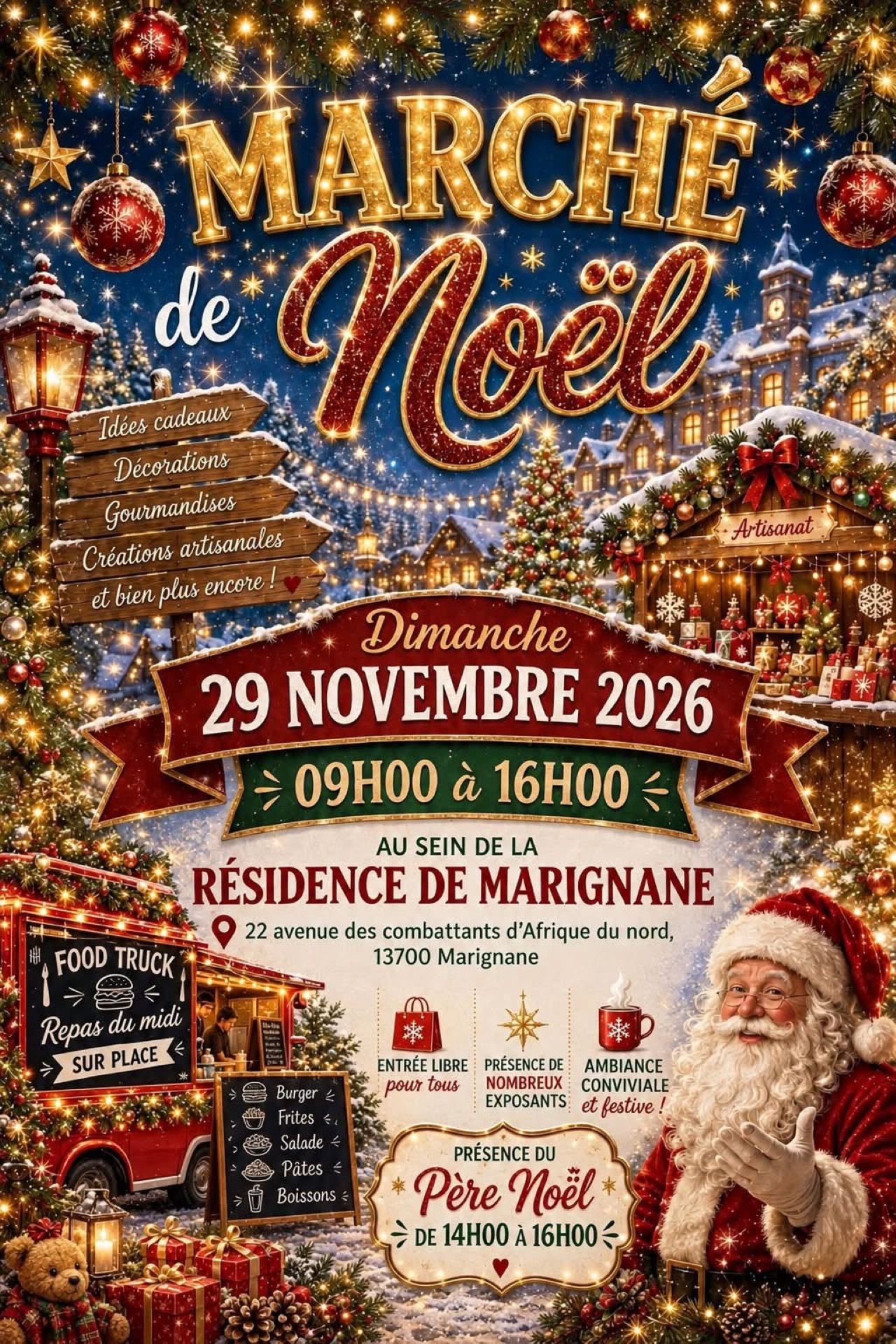 March� de No�l � la r�sidence EMEIS Marignane (Les Grands Pins)