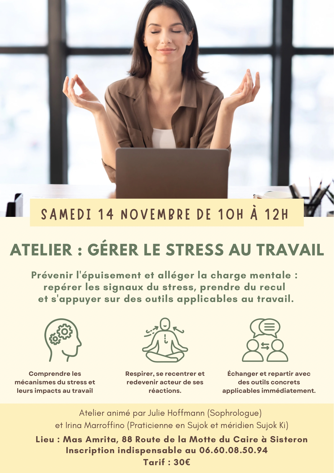 Atelier : apprendre � mieux g�rer le stress au travail