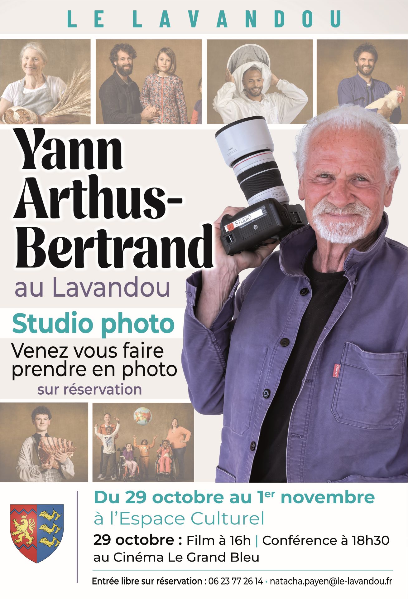 Yann Arthus-Bertrand au Lavandou - S�ance photo pour les lavandourains