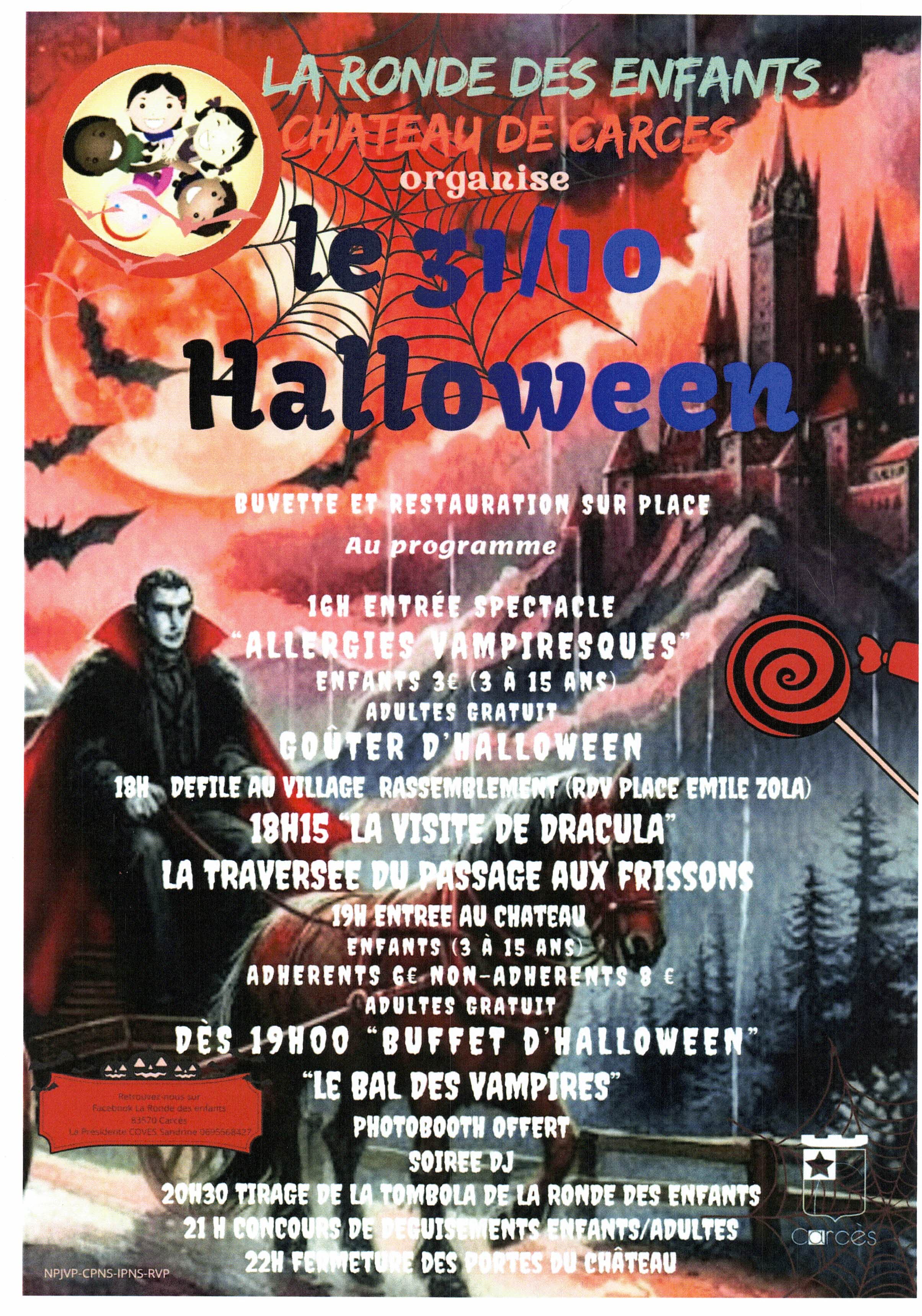 F�te d'Halloween : spectacle, go�ter, d�fil�