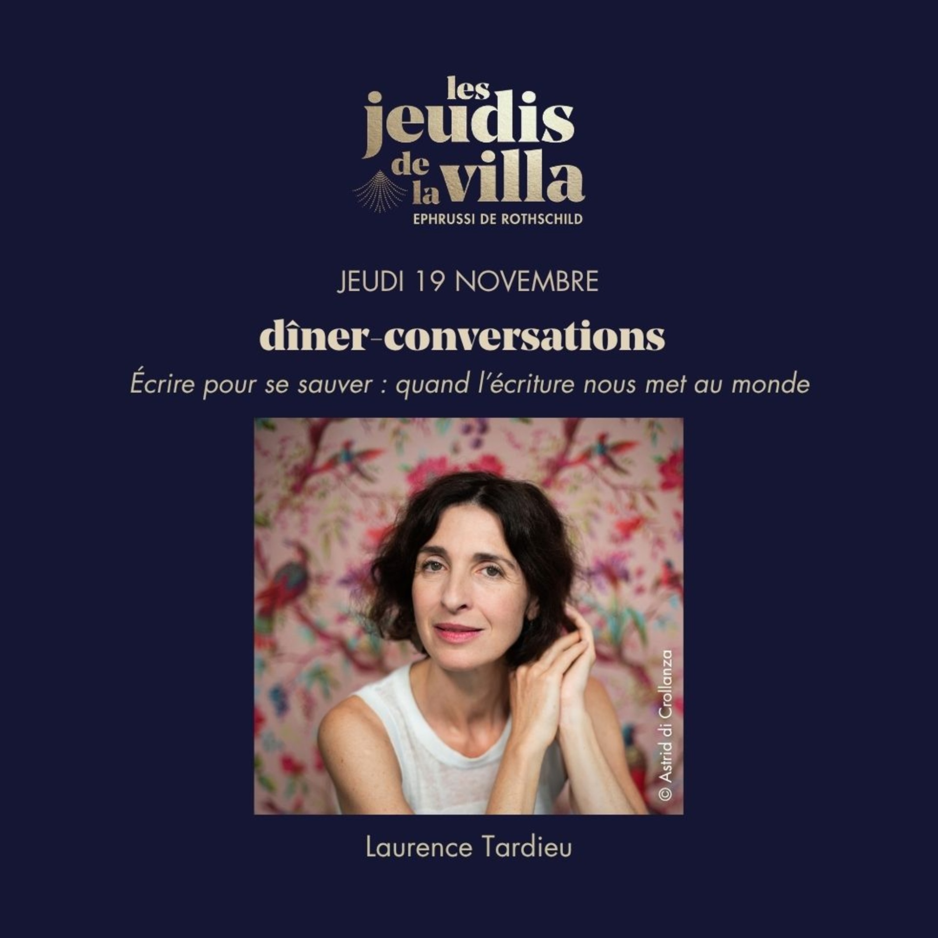 Les Jeudis de la Villa : Laurence Tardieu - �crire pour se sauver : quand l��criture nous met au monde