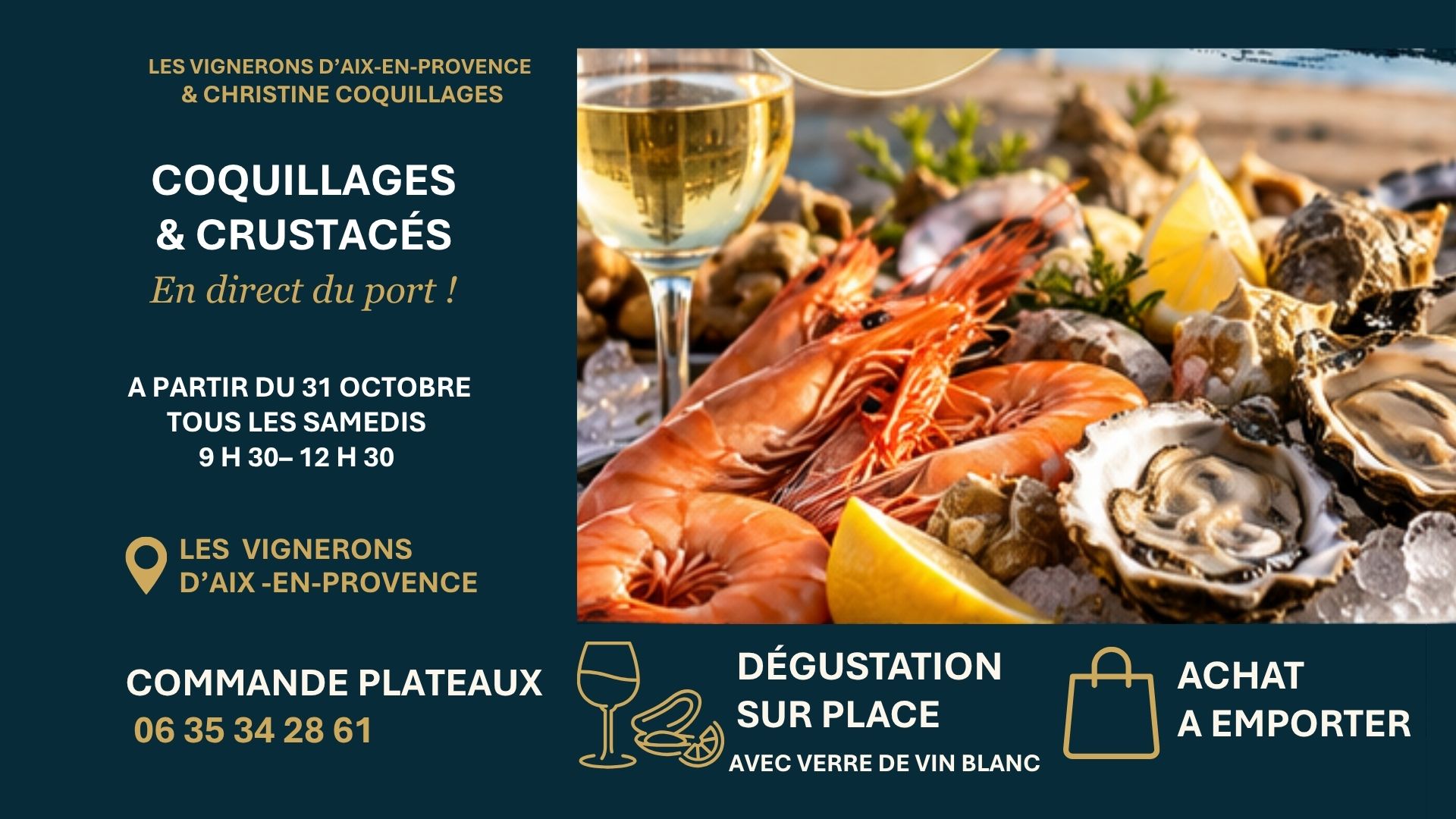 D�gustation vin et coquillage