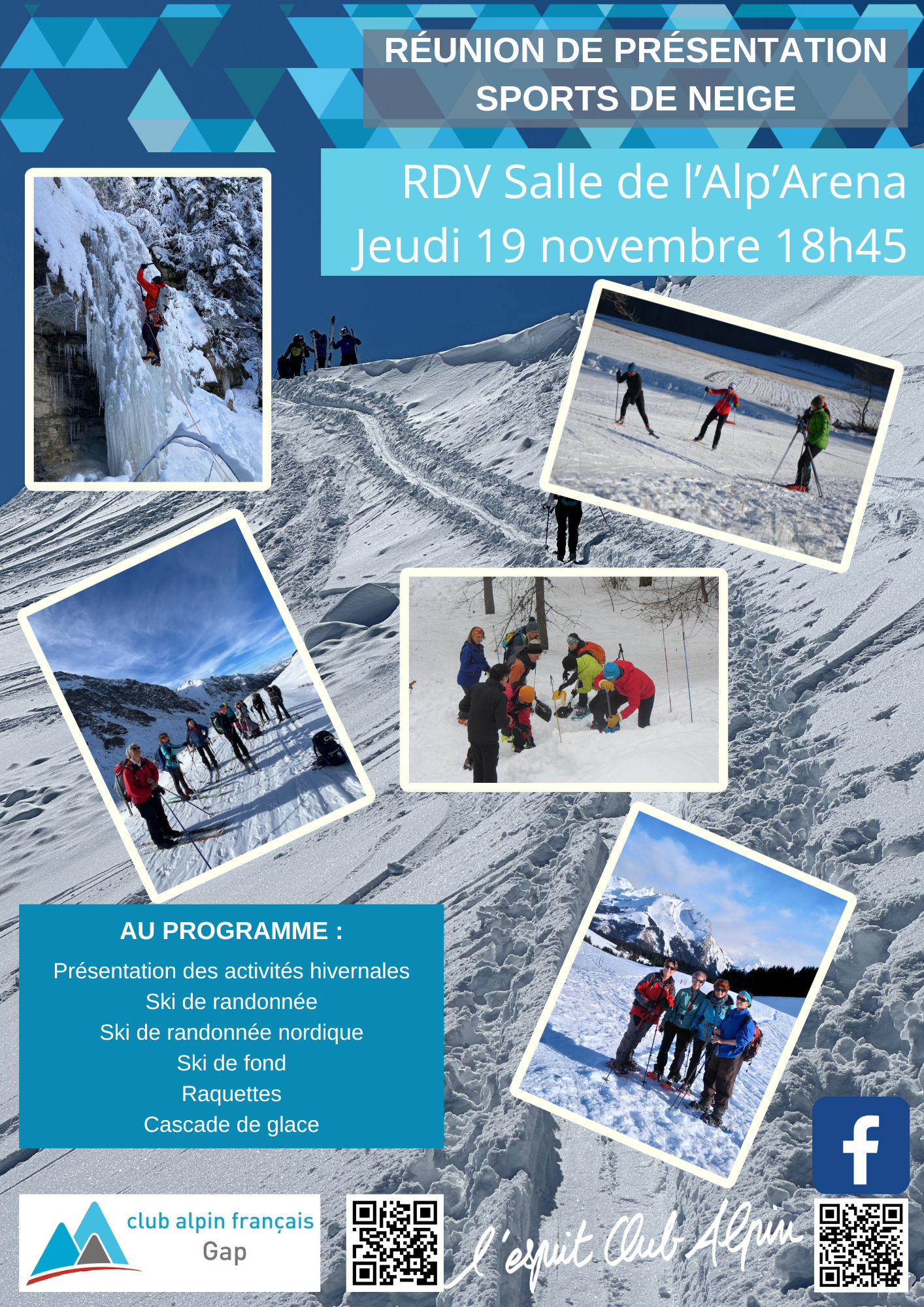 Pr�sentation Sports de neige Club Alpin Fan�ais