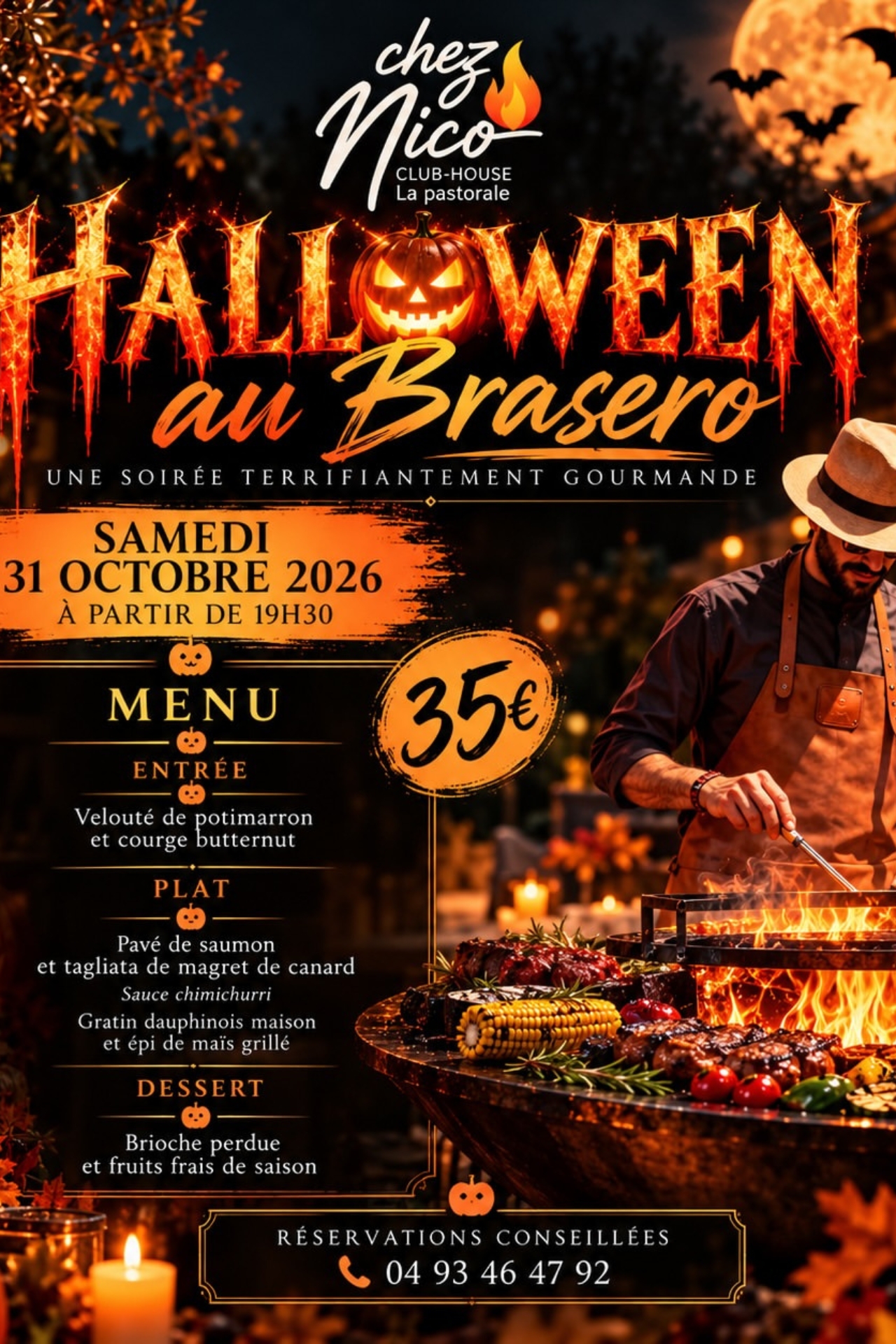 Halloween au brasero chez Nico