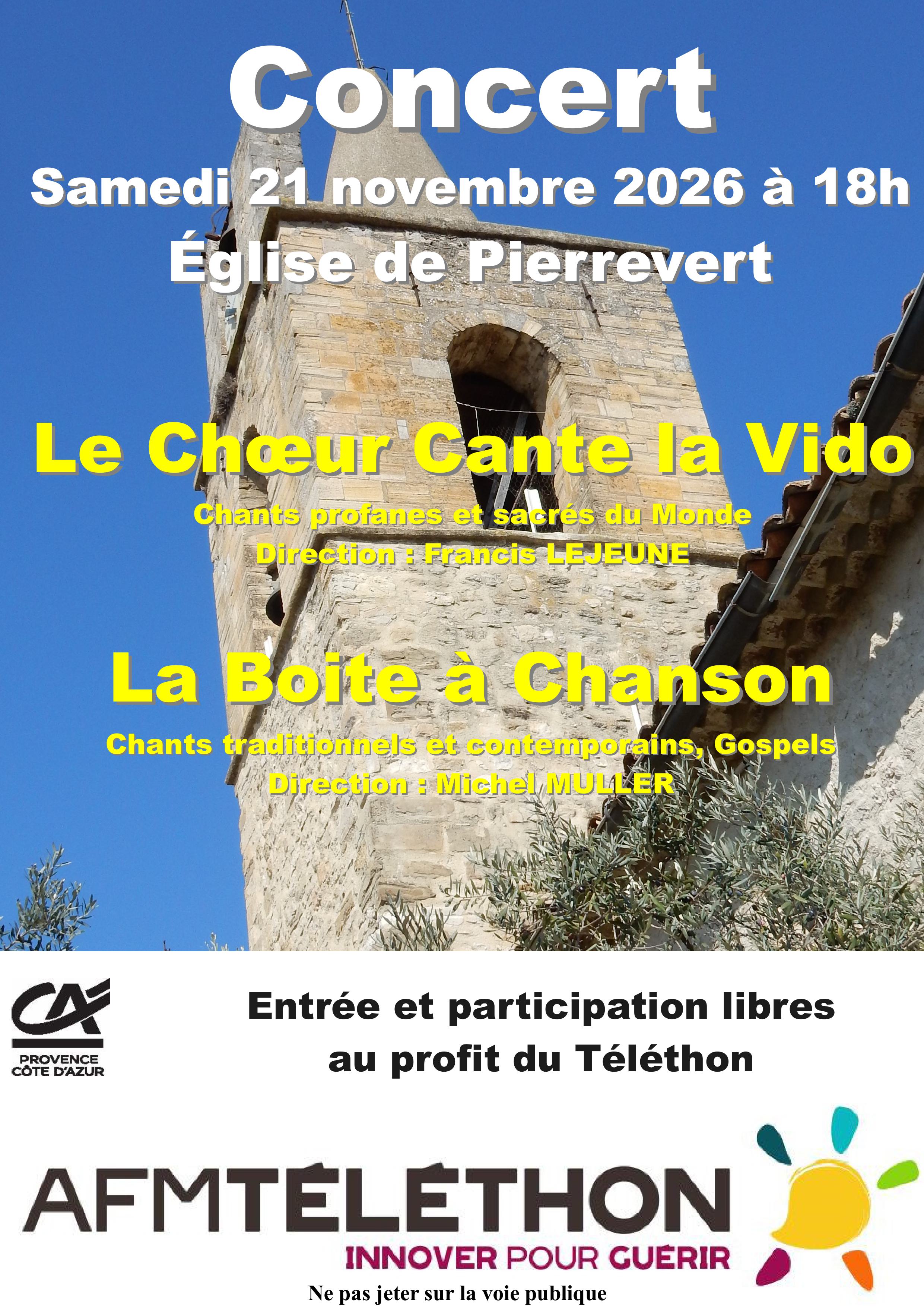 Concert du T�l�thon � Pierrevert