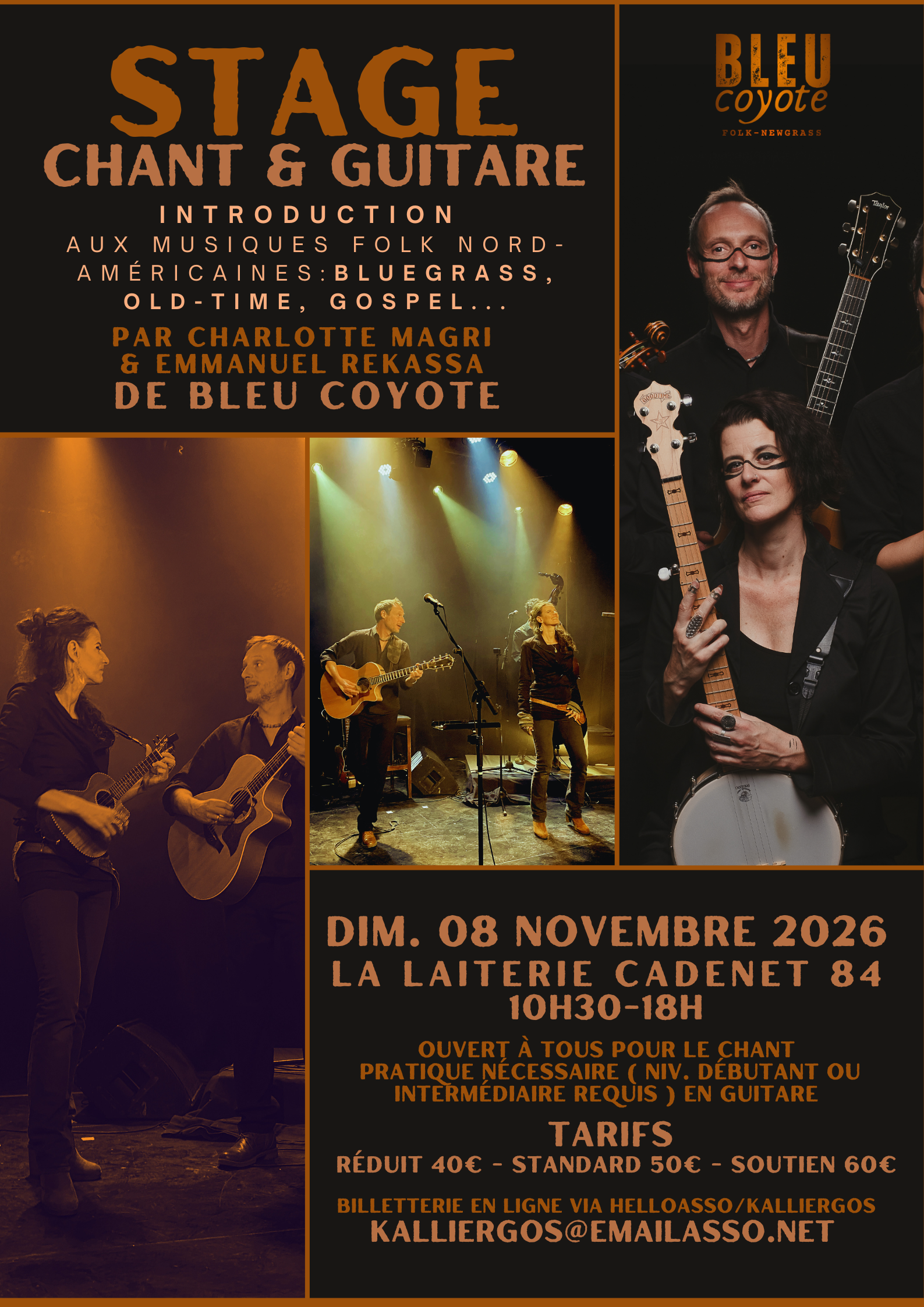 STAGE DE CHANT ET DE GUITARE / Introduction aux musiques folk nord-am�ricaines � Cadenet