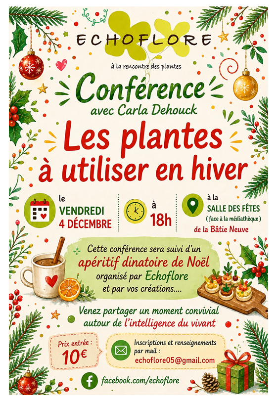 conf�rence sur les plantes m�dicinales utiles en hiver