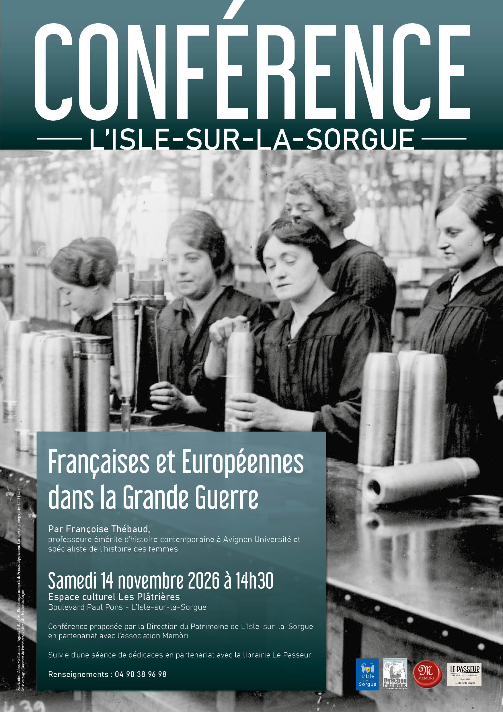 Conf�rence � Fran�aises et Europ�ennes  dans la Grande Guerre �