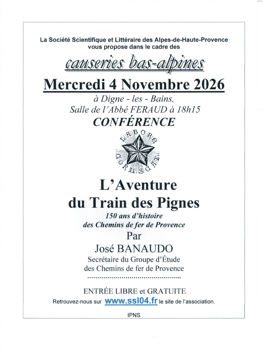 Conf�rence - L'Aventure du Train des Pignes