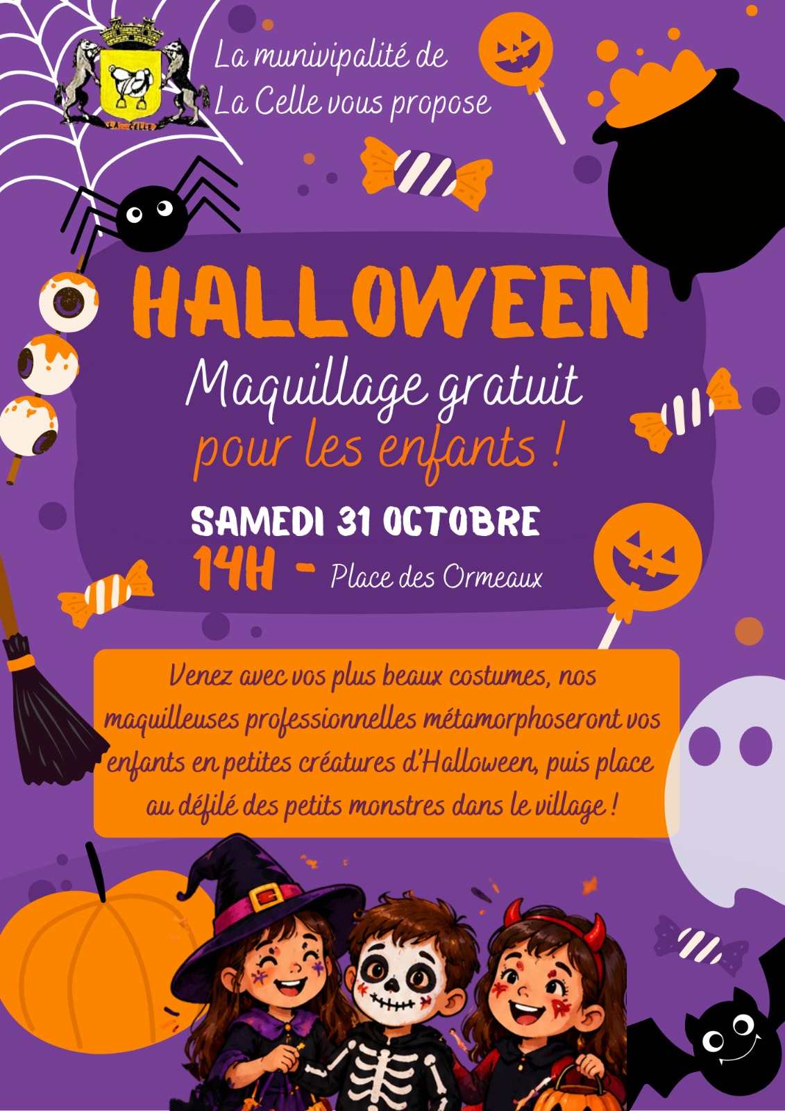 Halloween : maquillage et d�fil�