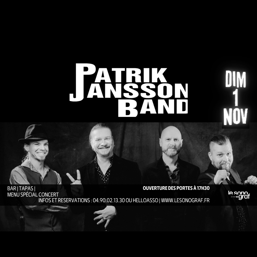 PATRIK JANSSON BAND en concert au Sonograf