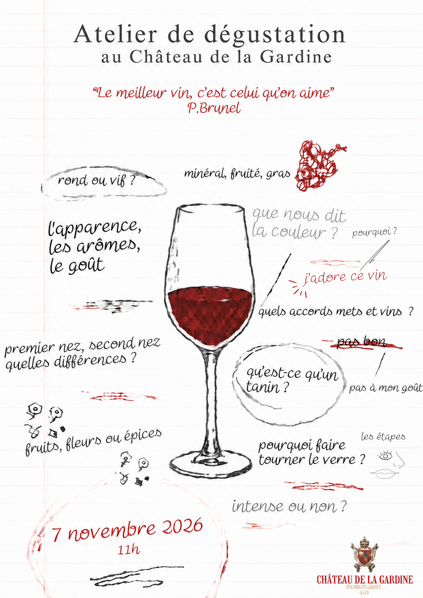 Atelier D�gustation au Ch�teau de la Gardine