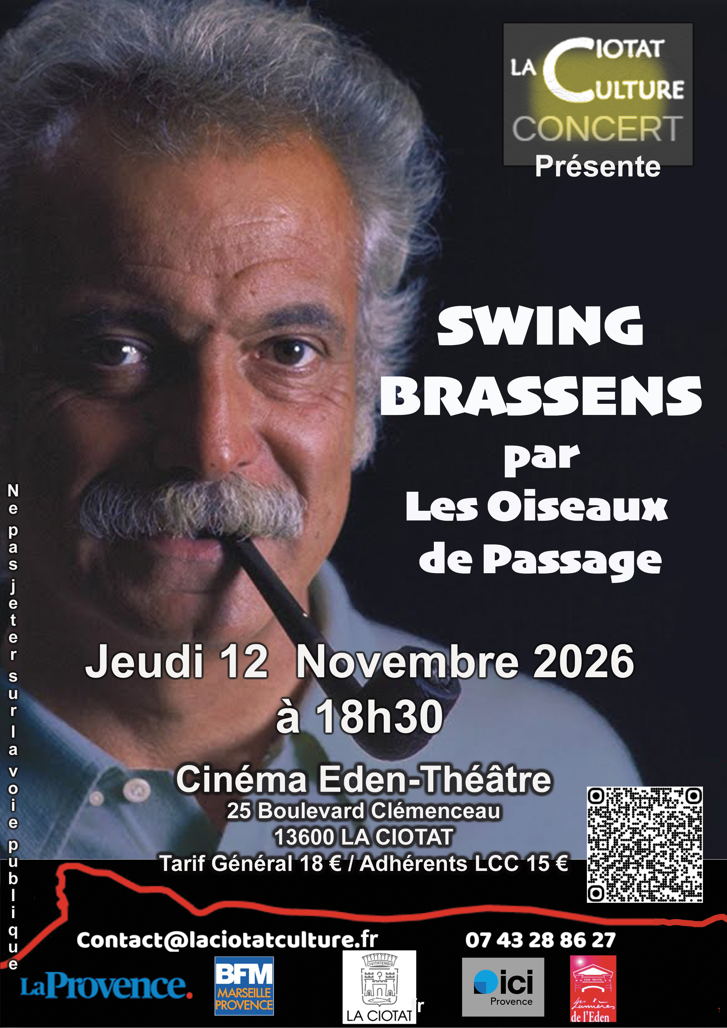 Concert Swing brassens par les Oiseaux de Passage