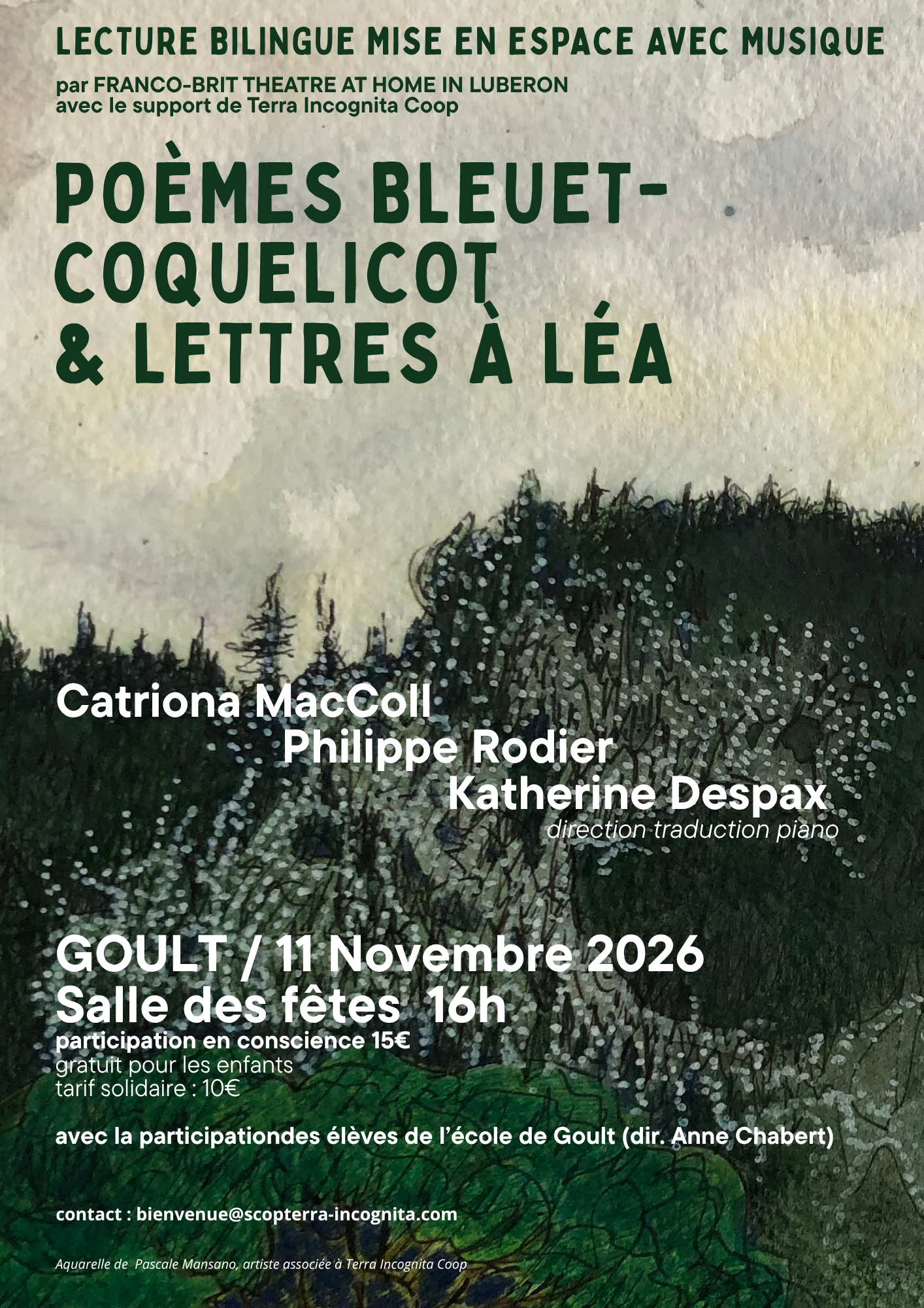 Po�mes Bleuet-Coquelicot & Lettres � L�a