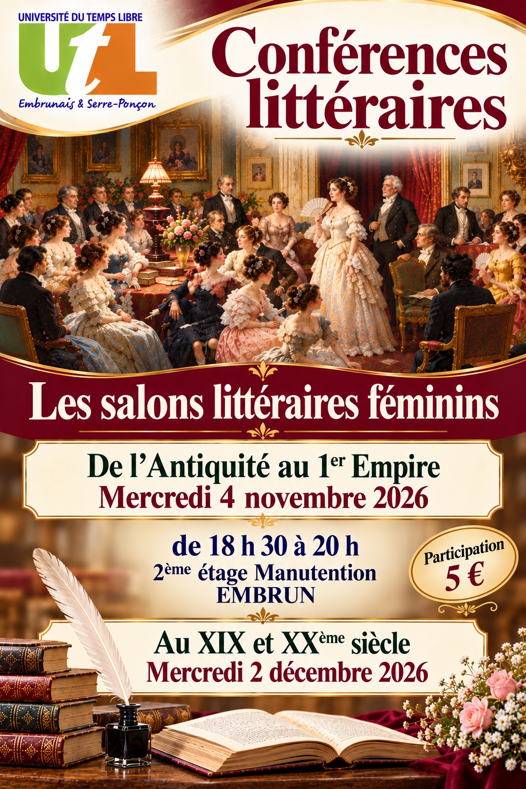HISTOIRE DES SALONS LITTERAIRES FEMININS (aux XIXe et XXe si�cles)