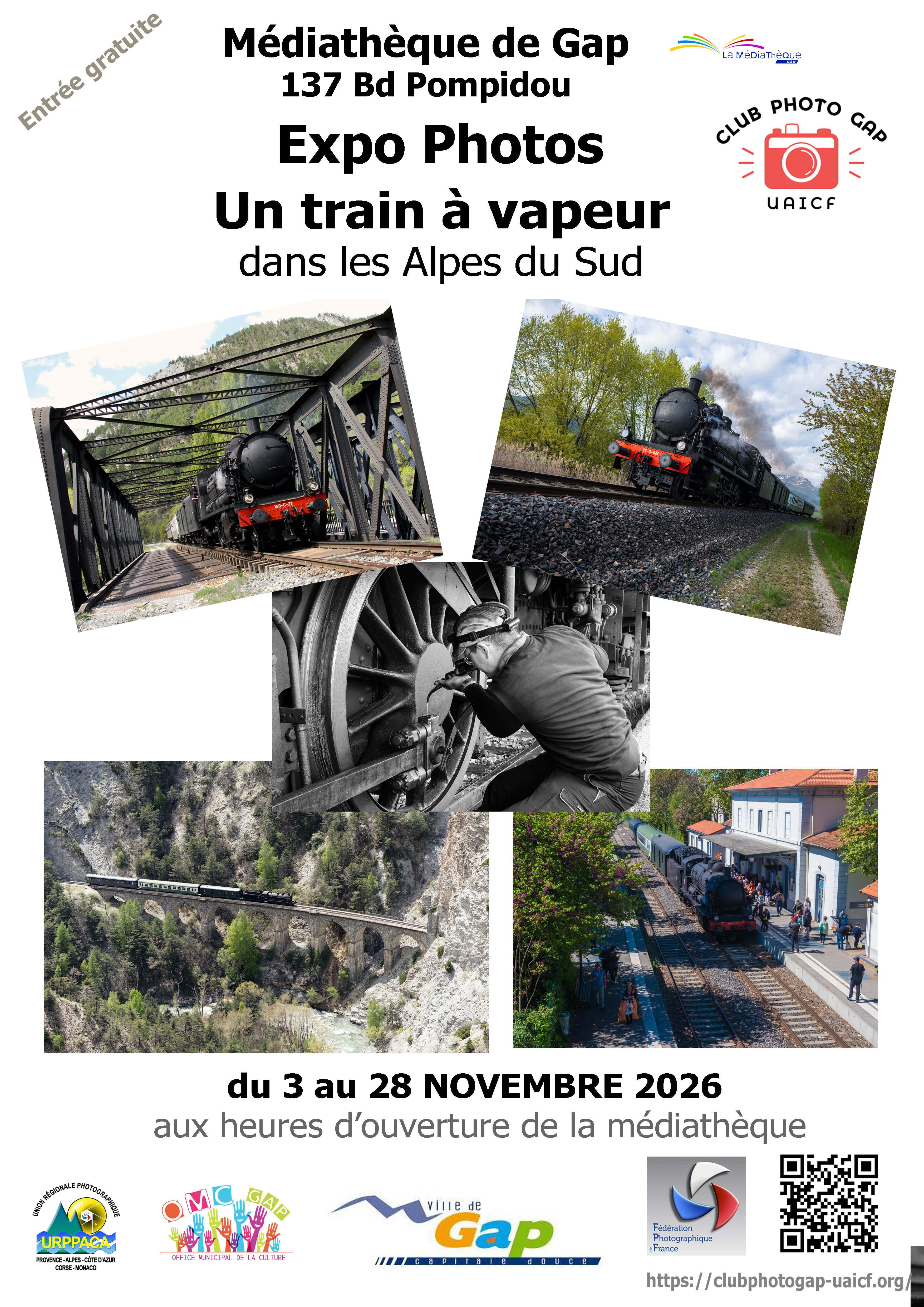 Exposition Photo Un Train � vapeur dans les Hautes-Alpes