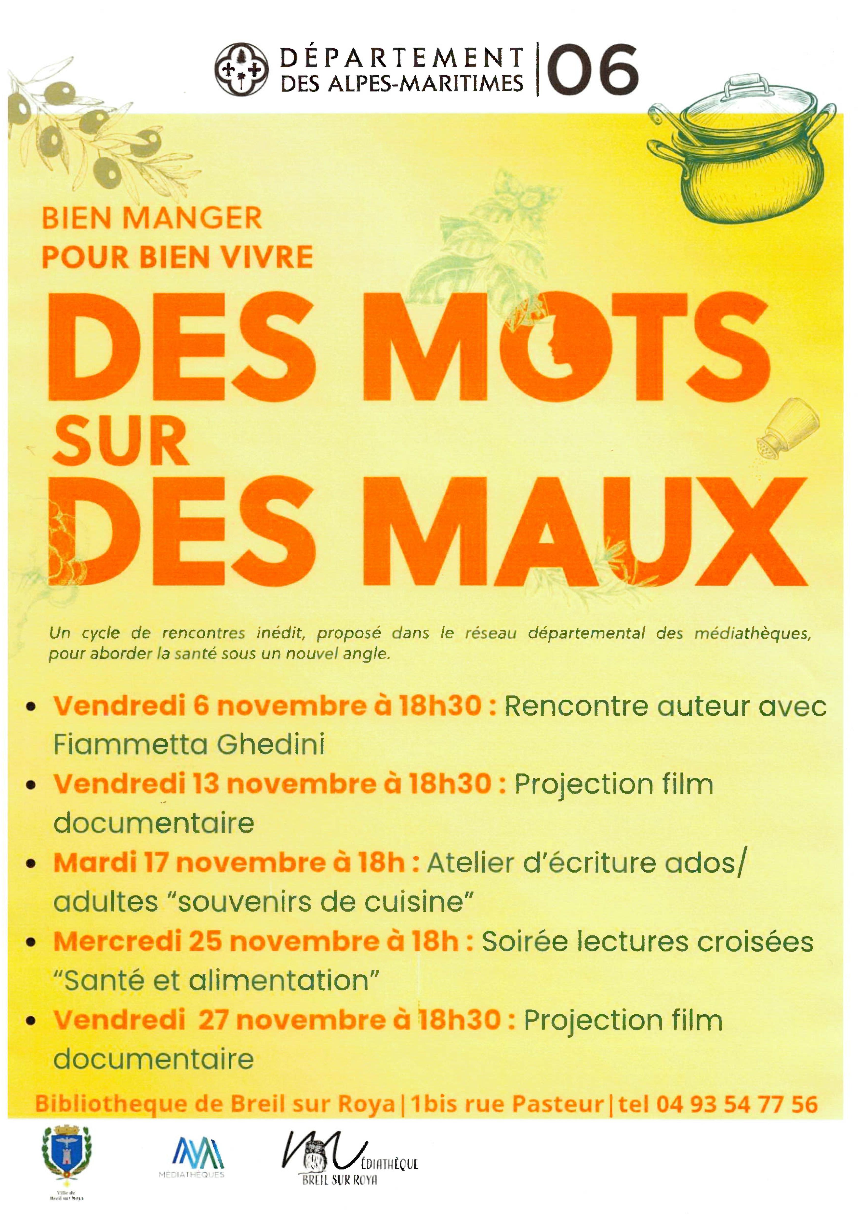 Des mots sur des maux : soir�e lectures crois�es 