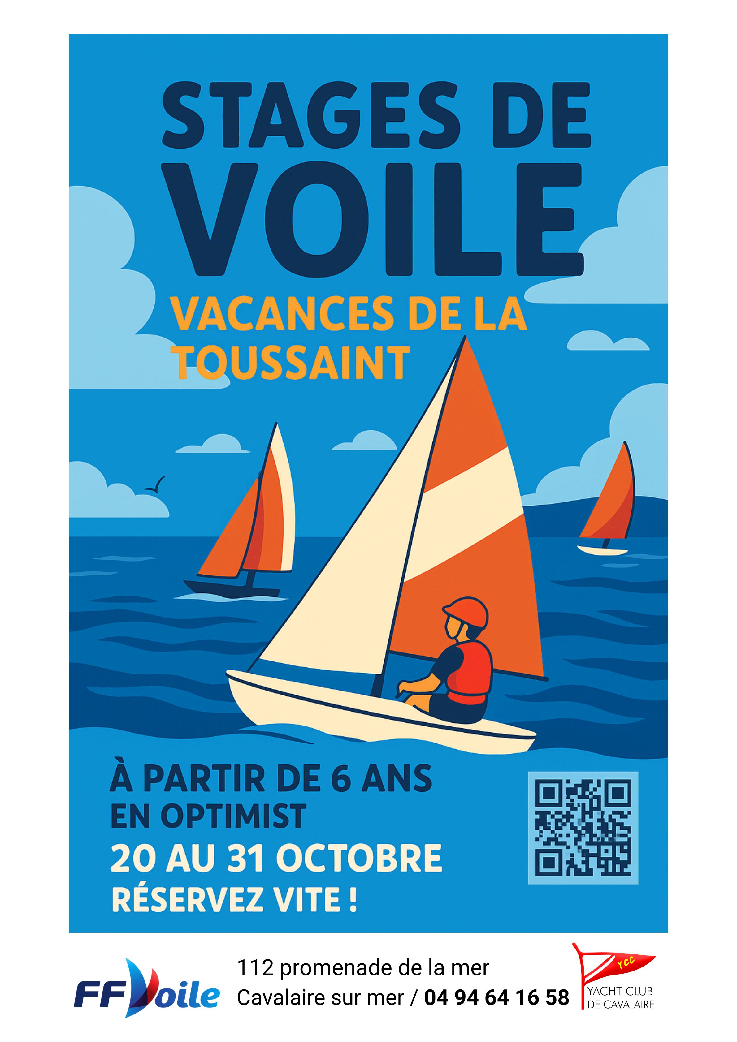 Stages de voile Toussaint